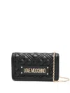 Love Moschino Logo-plaque Clutch Bag In Red