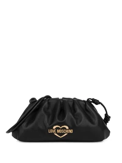 Love Moschino Logo-plaque Crossbody Bag In Black