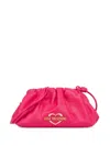 Love Moschino Logo-plaque Crossbody Bag In Pink