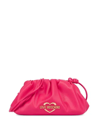 Love Moschino Logo-plaque Crossbody Bag In Pink