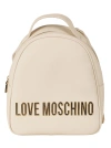 LOVE MOSCHINO LOGO PLAQUE EMBOSSED BACKPACK