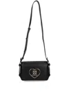 Love Moschino Logo-plaque Faux-leather Shoulder Bag In Black