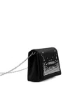 Love Moschino Logo-plaque Satin Crossbody Bag In Black