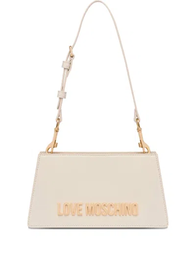 Love Moschino Logo-plaque Shoulder Bag In White