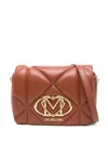 Love Moschino Shoulder Bag With Quilted Geometric Pattern In Brown