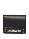 Love Moschino Logo-plaque Studded Wallet In Black