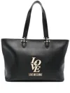 Love Moschino Logo-plaque Tote Bag In Black