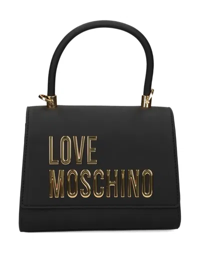 Love Moschino Logo-plaque Tote Bag In Black