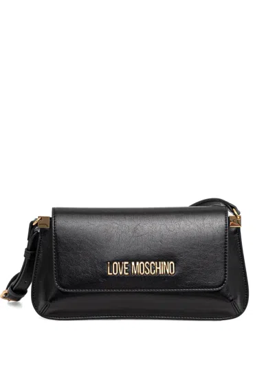 Love Moschino Logo-plaque Tote Bag In Black