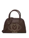 Love Moschino Logo-plaque Tote Bag In Brown