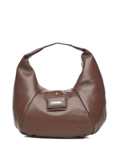 Love Moschino Logo-plaque Tote Bag In Brown