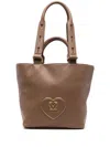 LOVE MOSCHINO LOGO-PLAQUE TOTE BAG