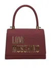 Love Moschino Logo-plaque Tote Bag In Red