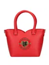 Love Moschino Logo-plaque Tote Bag In Red
