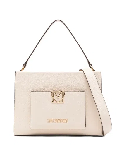 Love Moschino Logo-plaque Tote Bag In Red