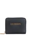 Love Moschino Logo-plaque Wallet In Black