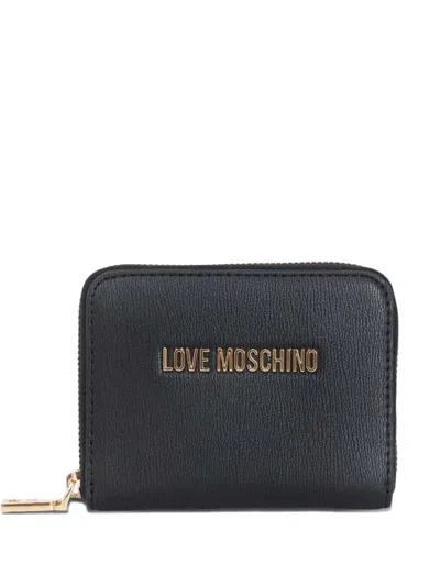 Love Moschino Logo-plaque Wallet In Black