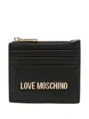Love Moschino Logo-plaque Wallet In Black