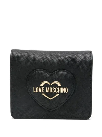 Love Moschino Logo-plaque Wallet In Black