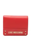Love Moschino Logo-plaque Wallet In Red