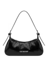 Love Moschino Logo-plaque Zip-fastening Shoulder Bag In Black