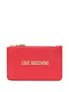 Love Moschino Logo-plaque Zip-up Wallet In Red