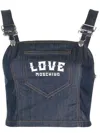 Love Moschino Logo-print Denim Top In Blue