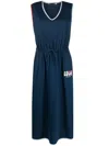 Love Moschino Logo-print Drawstring Tank Dress In Blue