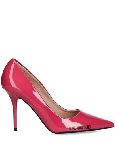 Love Moschino Logo-print Pumps In Pink