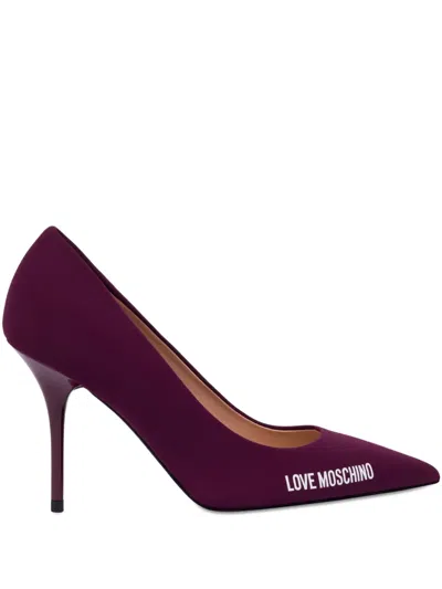 Love Moschino Logo-print Pumps In Red
