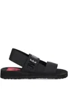 Love Moschino Logo-print Sandals In Black
