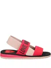 Love Moschino Logo-print Sandals In Red