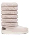 Love Moschino Logo-print Slip-on Boots In Neutrals
