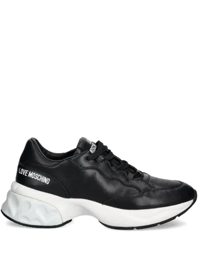 Love Moschino Logo-print Sneakers In Black