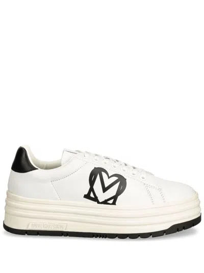 Love Moschino Logo-print Trainers In White