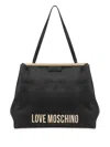 Love Moschino Logo Shoulder Bag In Black