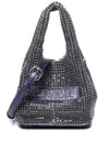 Love Moschino Stone Strass Mini Bag In 金属色