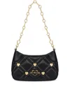 Love Moschino Small Hobo Bag Sweet Studs In Black