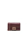 Love Moschino Logo Shoulder Bag In Burgundy
