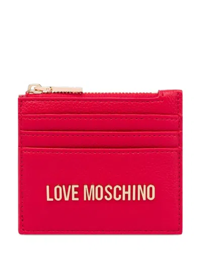 Love Moschino Logo Wallet In Red