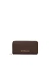 Love Moschino Logo Zip-around Wallet In Brown