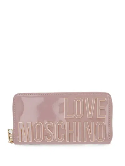Love Moschino Logo Wallet In Pink