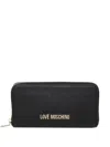 Love Moschino Logo Zip-around Wallet In Black