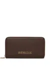 Love Moschino Logo Zip-around Wallet In Brown