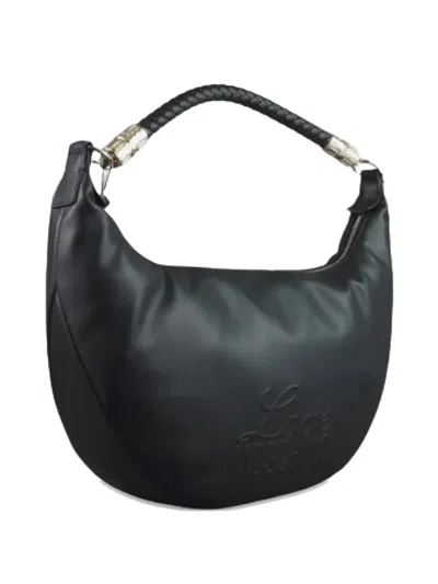 Love Moschino Logo-detail Braided-handle Tote Bag In Black
