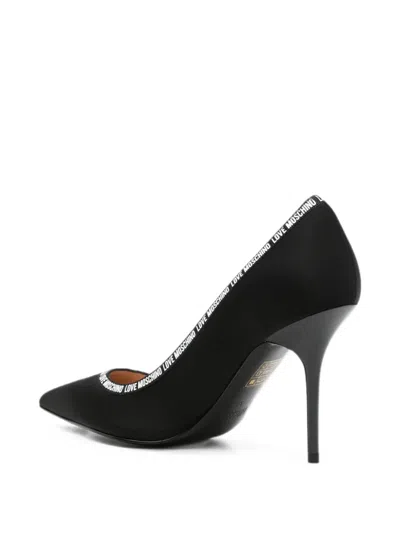 Love Moschino Logo-detail Pointed-toe Pumps In Animal Print