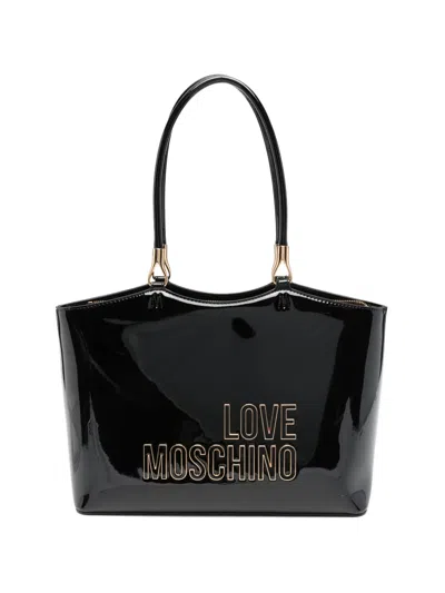 Love Moschino Logo-detail Tote Bag In Black