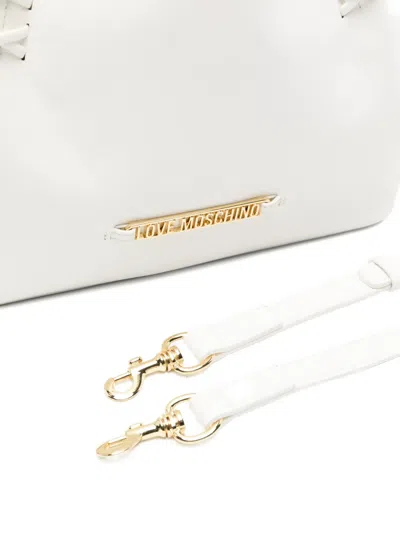 Love Moschino Logo-detail Tote Bag In White