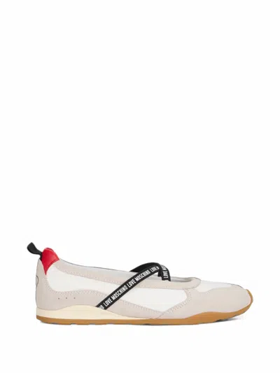 Love Moschino Logo-embellishment Ballet Flats In Multi