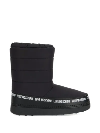 Love Moschino Logo-embellishmet Boots In Multi